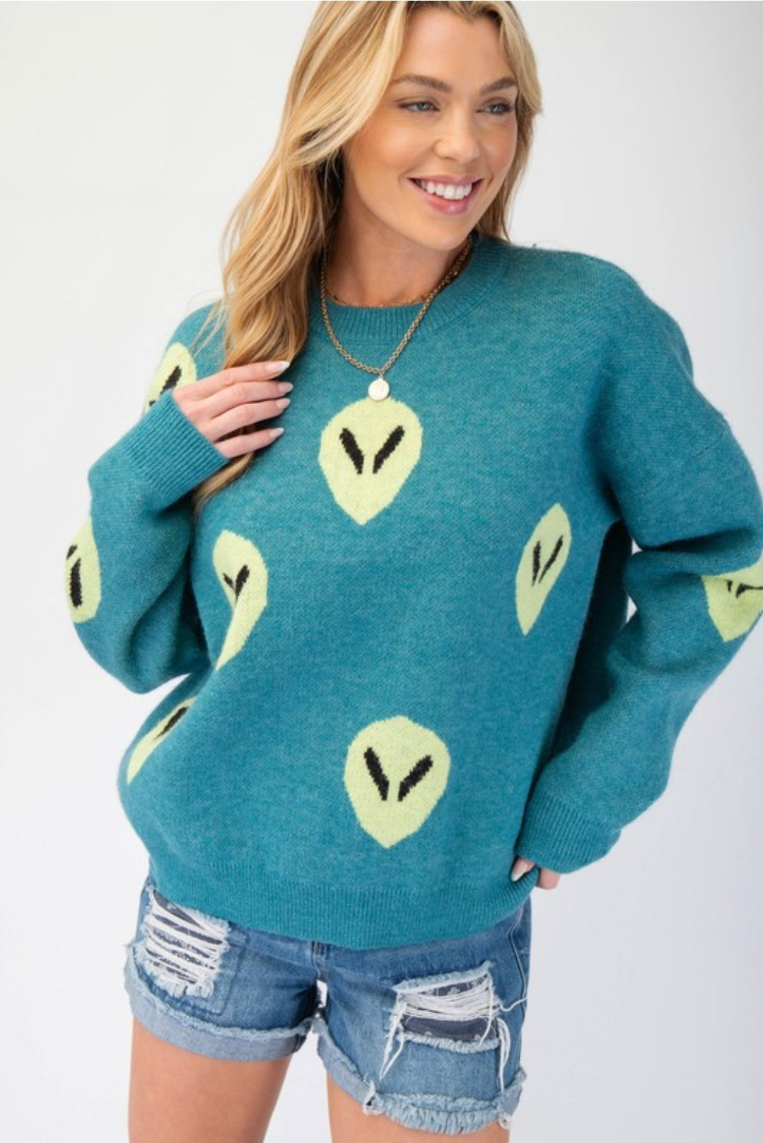 Alien Sweater Teal