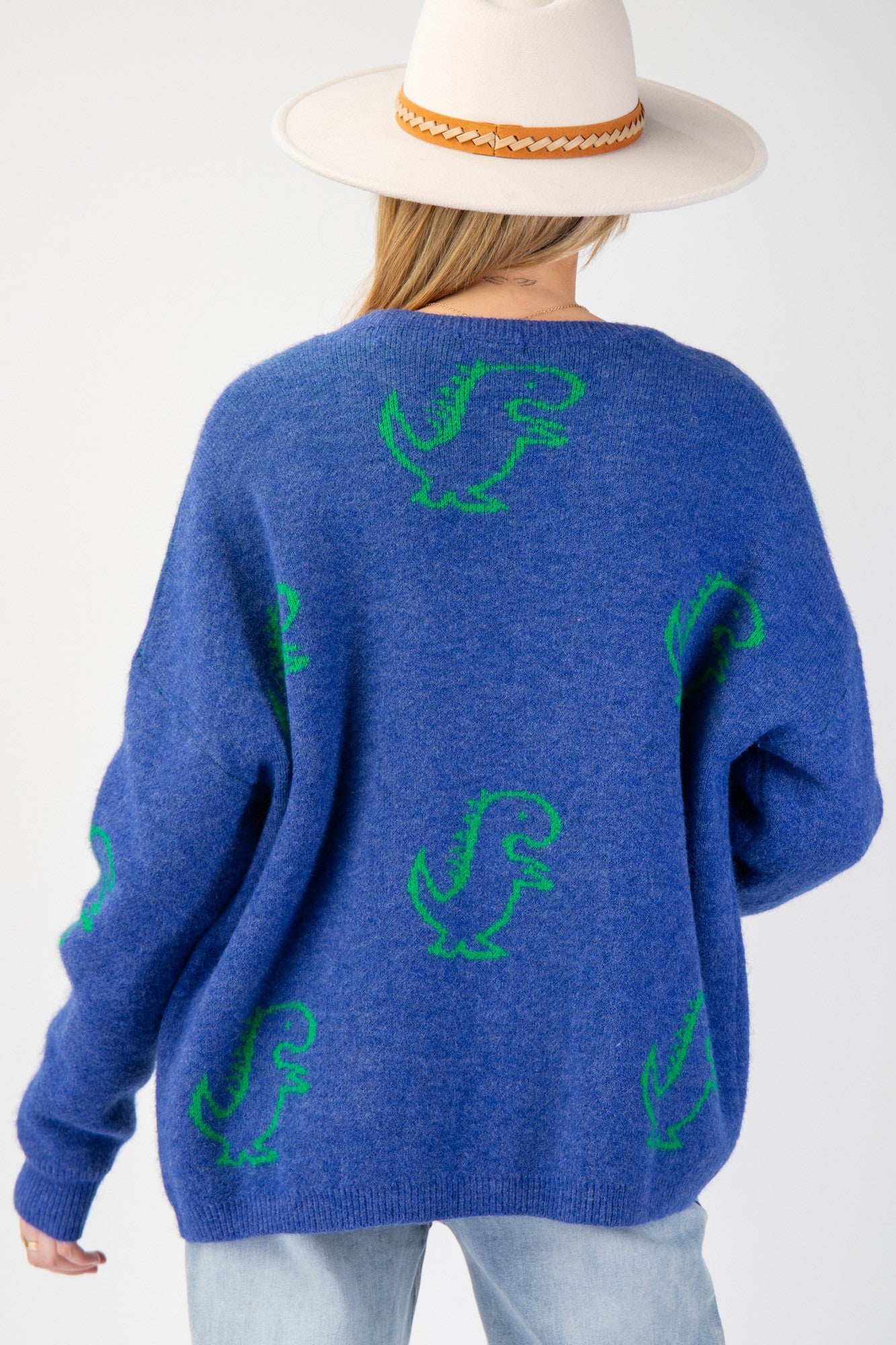 Dinosaur Blue Cardigan