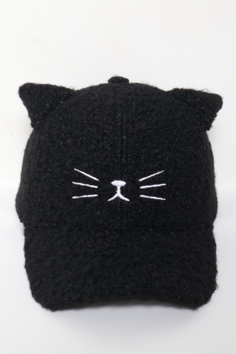 Cat Face Sherpa Hat