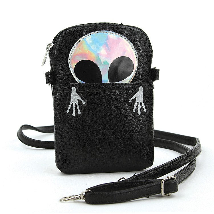 Peeking Alien Crossbody Bag