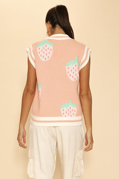 Strawberry Sweater Vest