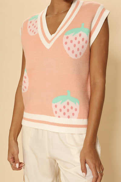 Strawberry Sweater Vest